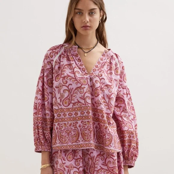 boteh block print blouse